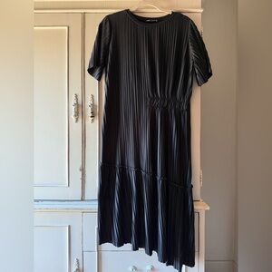 Zara Asymmetrical Pleated Dress